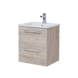 Тумба Dreja GIO, 60 см, 2 ящика, дуб кантри и раковина MyJoys Эйфория 60 см, 77.0102D + 640344 - фото, отзывы, цена